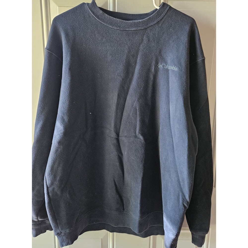 Columbia Men's Large NAVY Crewneck Sweatshirt Logo Pullover